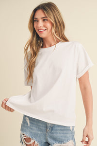 Mali Tee Raw Hem - White