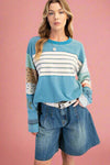 Mix Terry Soft Washed Pullover - Teal