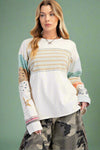 Mix Terry Soft Washed Pullover - Ecru