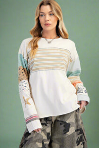 Mix Terry Soft Washed Pullover - Ecru