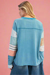 Mix Terry Soft Washed Pullover - Teal