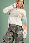 Mix Terry Soft Washed Pullover - Ecru