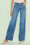 Mid Rise Wide Leg Jeans KC04
