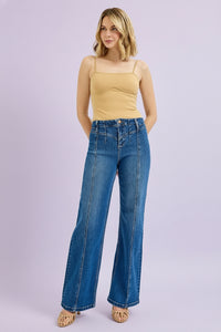 High Rise Wide Leg Front Yoke Jeans R09