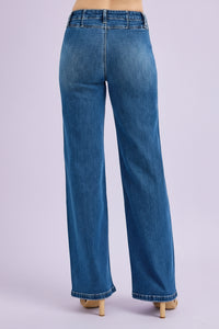 High Rise Wide Leg Front Yoke Jeans R09