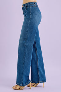 High Rise Wide Leg Front Yoke Jeans R09