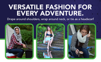 Insect Repellent Scarf - Raspberry