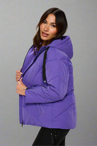Summit Shield Puffer Jacket - Purple