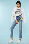 High Rise Slim Straight Jeans KC03