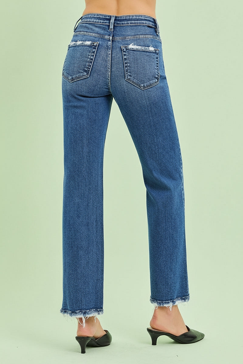 Tummy Control High Rise Ankle Straight R01