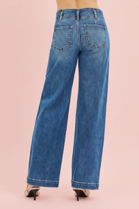 Mid Rise Fit Wide Baggy Jeans R07
