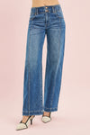 Mid Rise Fit Wide Baggy Jeans R07
