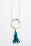 Ellaria Tassel Necklace Turquoise