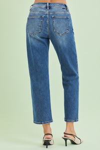 High Rise Crop Straight Jeans R10