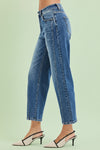 High Rise Crop Straight Jeans R10