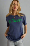 Midwest Tee - Heather Navy