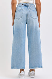 High Rise Back Lace Wide Leg C263