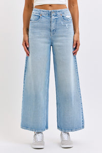 High Rise Back Lace Wide Leg C263