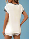 V-Neck Sleeveless Knit Pullover - Ivory