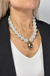 Chunky Pearl Gold Drop Necklace