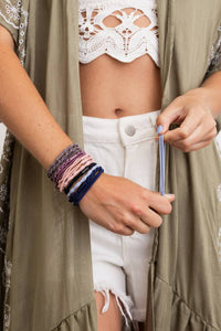 Solid Hues Twisted Stackable Hair Tie Bracelet Set