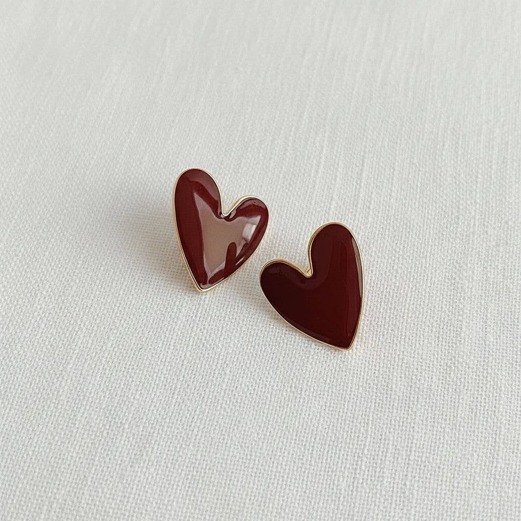 Exaggerated Heart Design Earrings