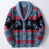 Southwestern Aztec Knit Sweater - Blue