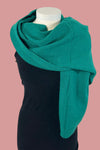 Soft Ribbed Oblong Scarf - Teal