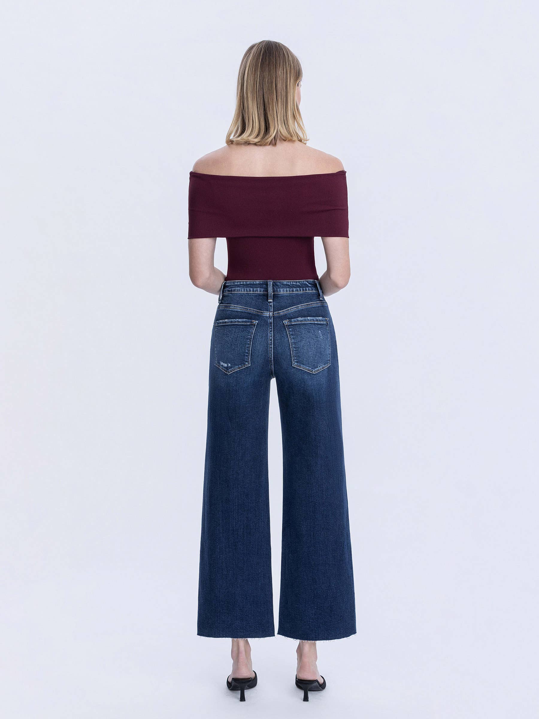 Tummy Control Super HR Wide Leg Jeans - LV35