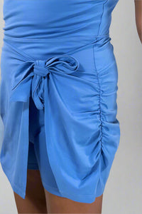 Motion Scoop Back Athleisure Dress - Blue