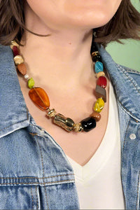 Geometric Colorful Beads Necklace