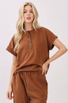 Boxy Corduroy Top - Camel