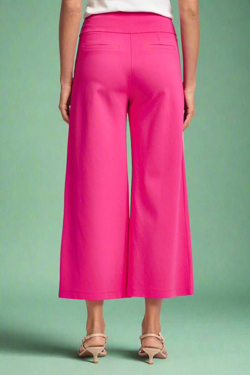 Magic Wide Cropped Pants - Hot Pink