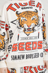 Bold Graphic Cotton Sweatshirt - Tiger
