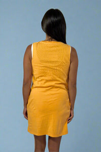 Sleeveless Mini Dress - Orange