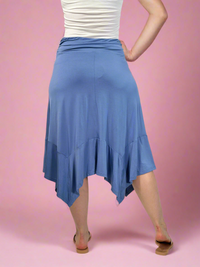 Bias Cut Midi Skirt - Dolphin