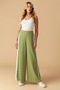 Solid Woven Pant - Sage