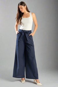 Striped Woven Pant Navy