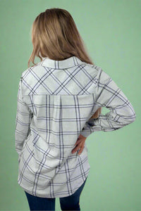 Light Grey & Black Plaid Flannel