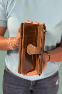 Crissy Woven Wallet - Coffee
