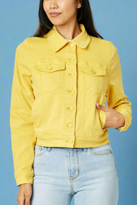 Bird Yellow Jean Jacket Judy Blue
