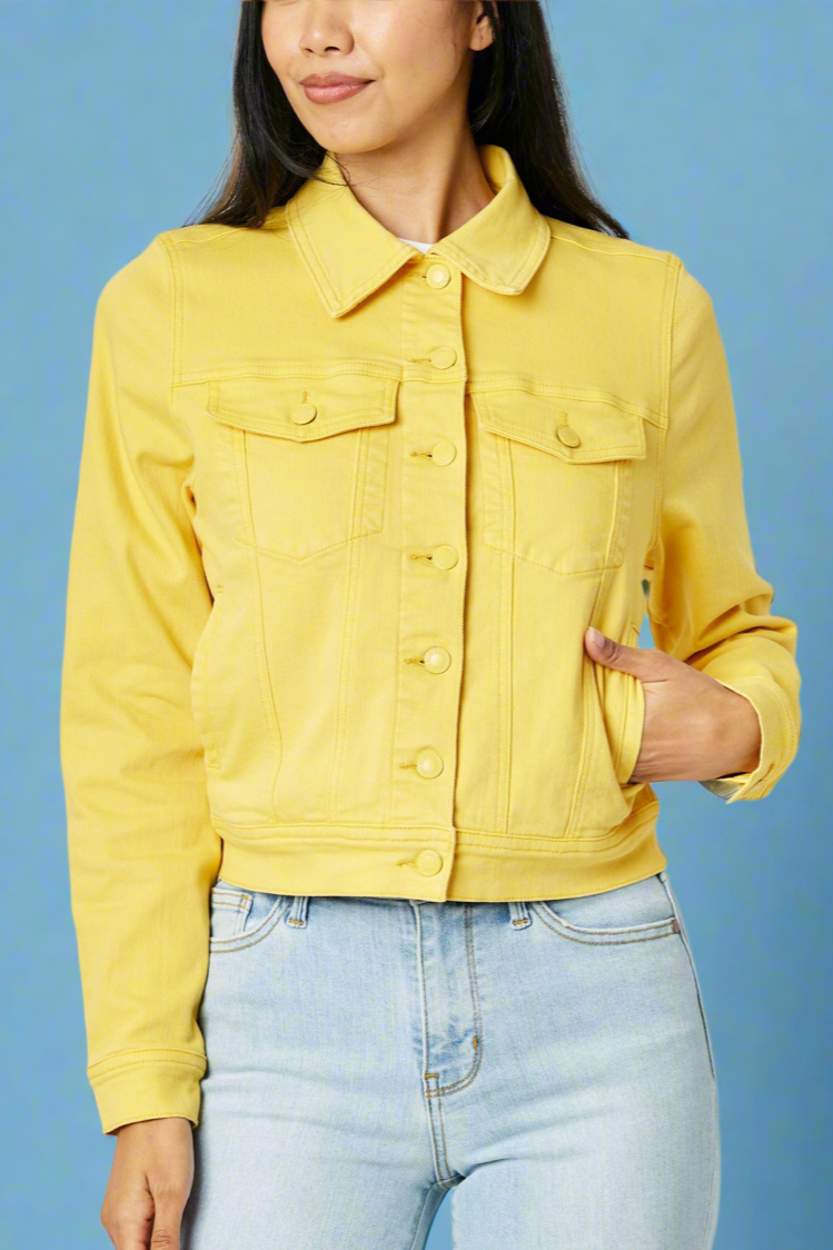 Bird Yellow Jean Jacket Judy Blue