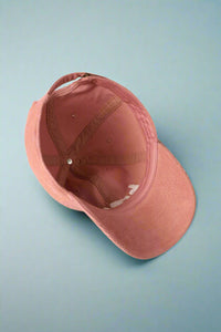 Bruh Embroidered Corduroy Cap - Mauve
