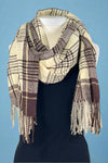 Cozy Plaid Tassel Scarf