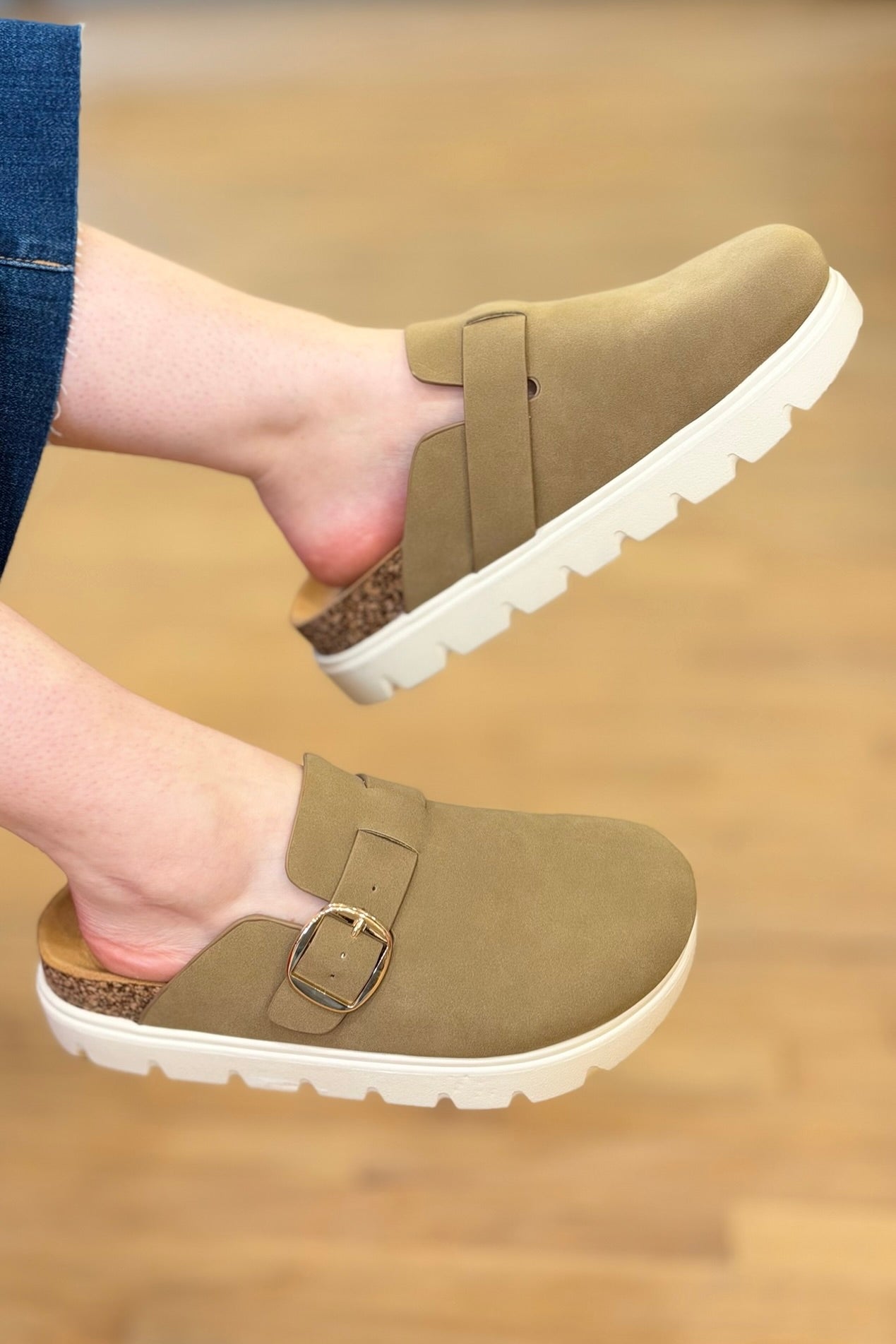 Chunky Lug Sole Clog - Dark Taupe