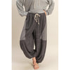 Contrasting High-Waist Sweatpants
