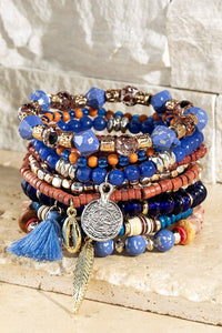 10 Layered Stackable Bracelet - Aruba