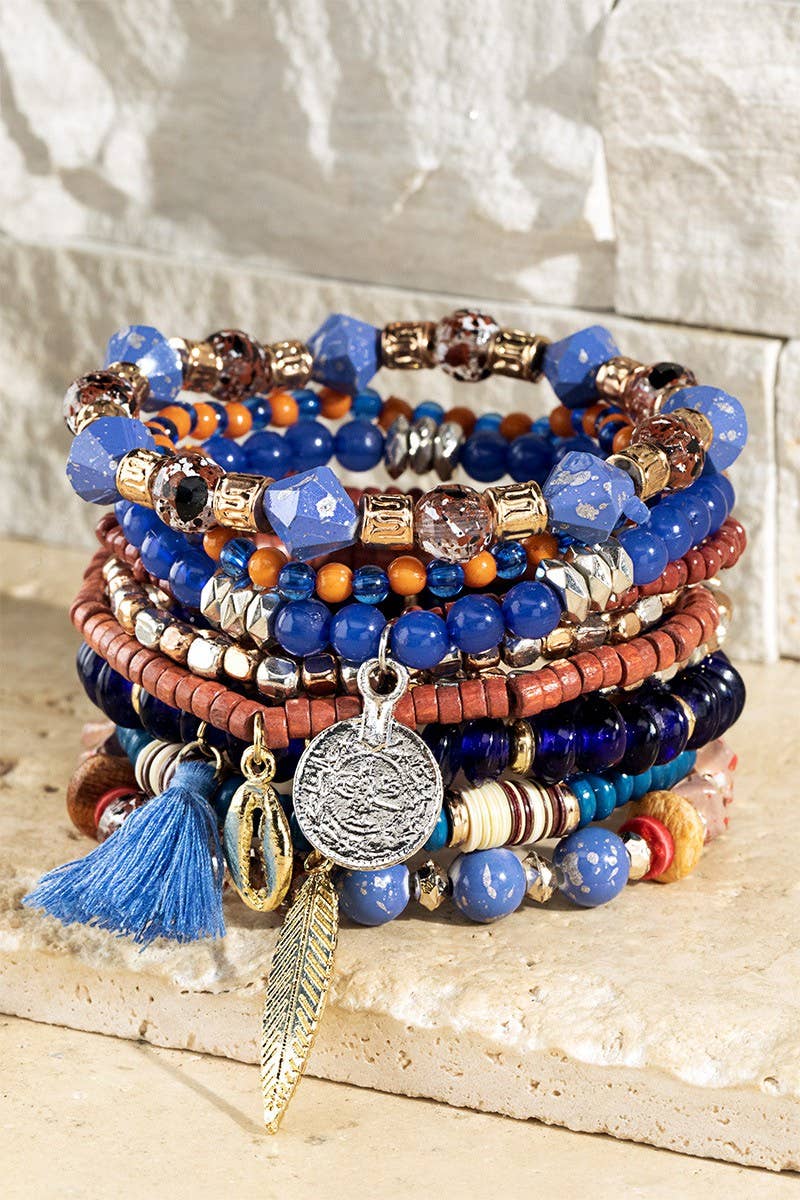 10 Layered Stackable Bracelet - Aruba