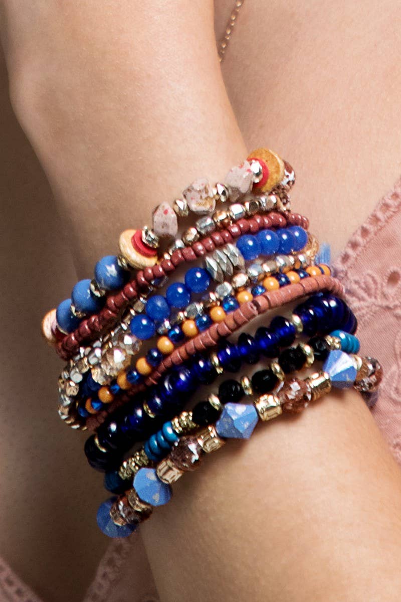 10 Layered Stackable Bracelet - Aruba