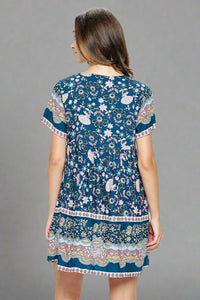 Floral Print Dress With Pockets